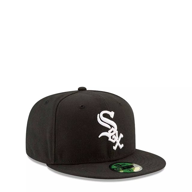 Chicago White Sox Mr. Socko Mankind off white black New Era Fitted