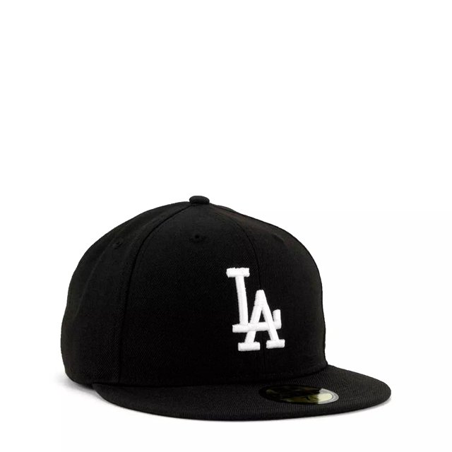 Los Angeles Dodgers New Era B-Dub 59FIFTY Fitted Hat - Black 7 5/8