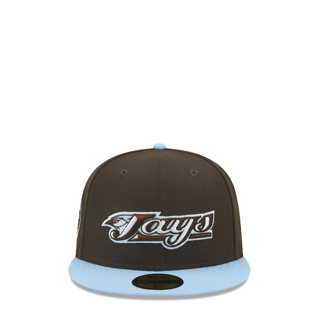 New Era Blue Jays Logo White 59Fifty Fitted Cap