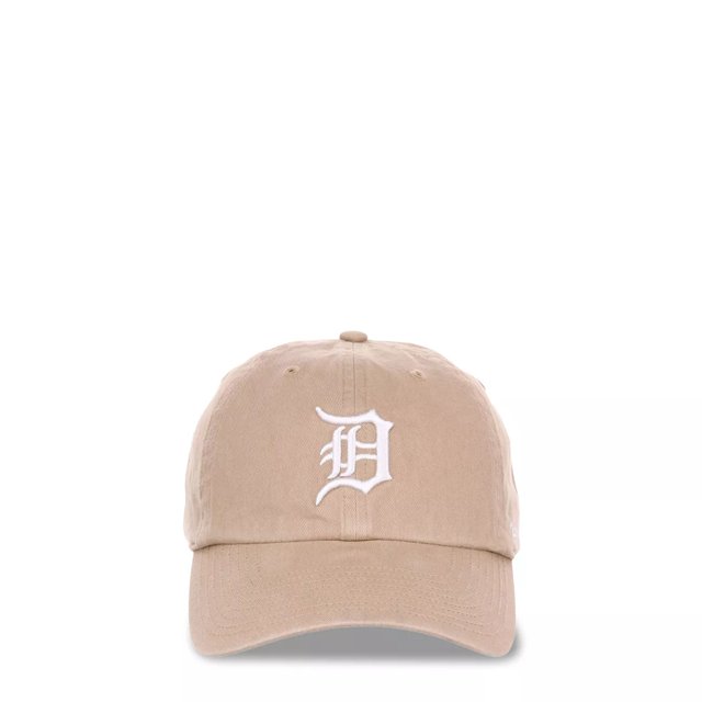 47 Men's Detroit Tigers MLB Adjustable Clean-Up Cap in Khaki/White NODIM