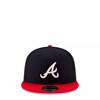 Atlanta Braves 2T SATIN CLASSIC Navy-Red Fitted Hat