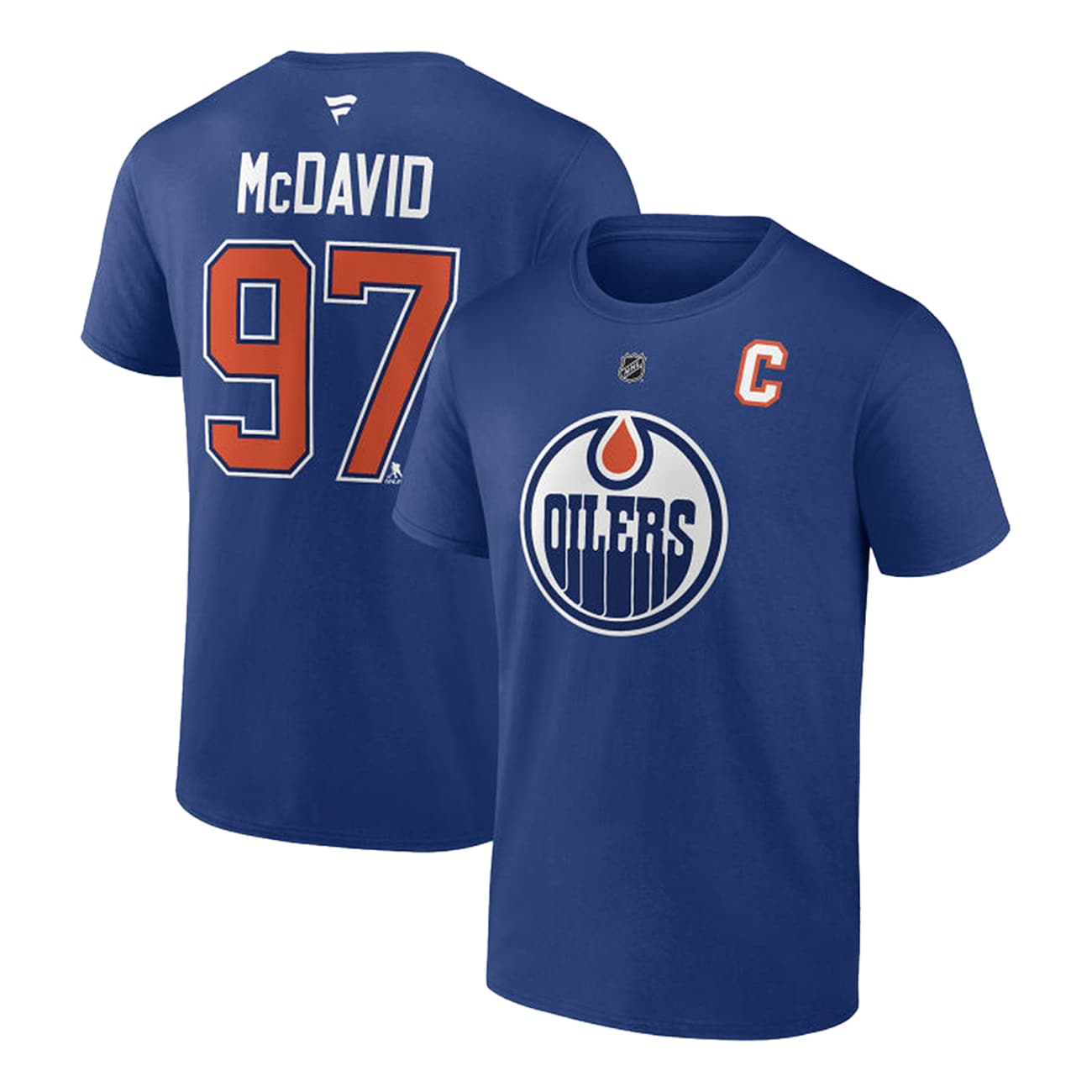 Men's Edmonton Oilers NHL Authentic Stack N&N Connor McDavid T-Shirt