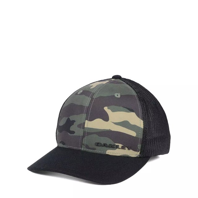 Oakley Men's Indy Stretch Fit Cap in Camo/Black Size Small/Medium NODIM