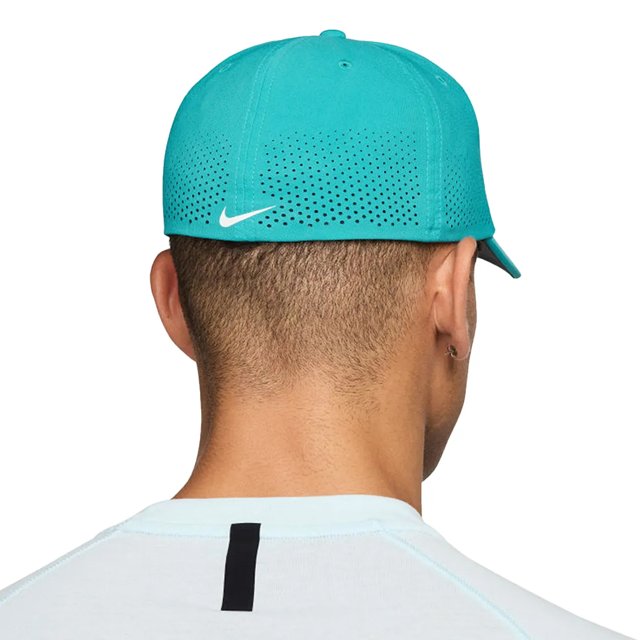 Nike Men s Dri FIT ADV Rise SwooshFlex Cap in Teal White Size Large Not Applicable