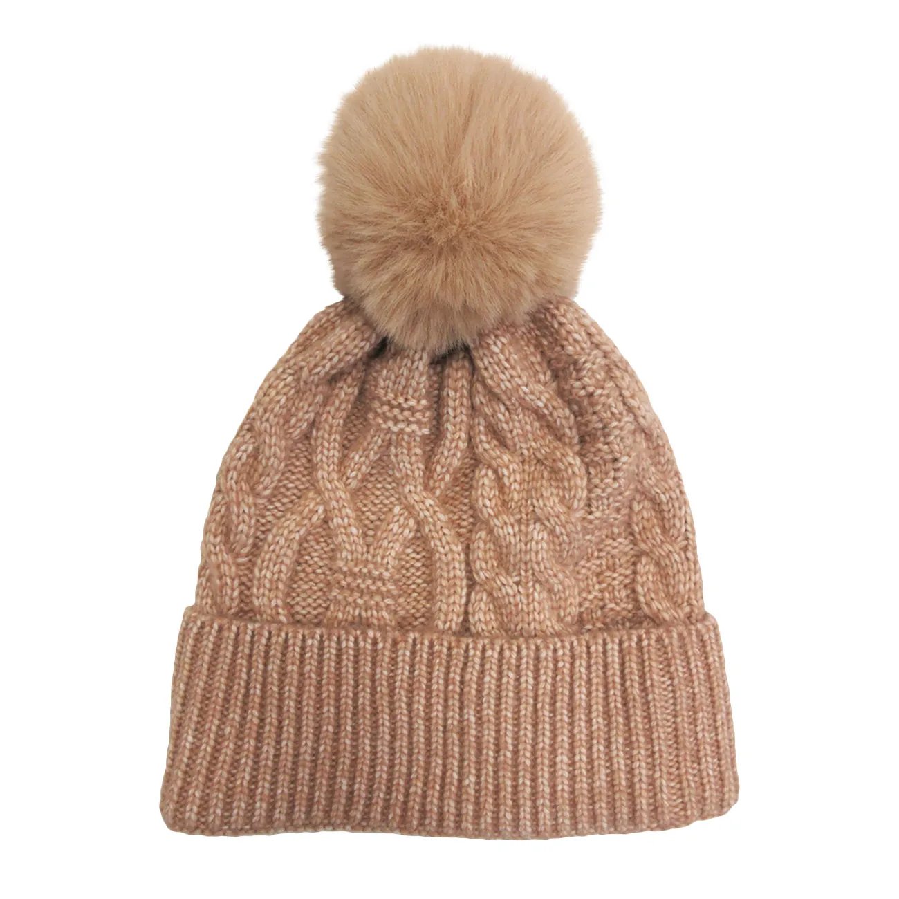 Women's Cable Pom Beanie