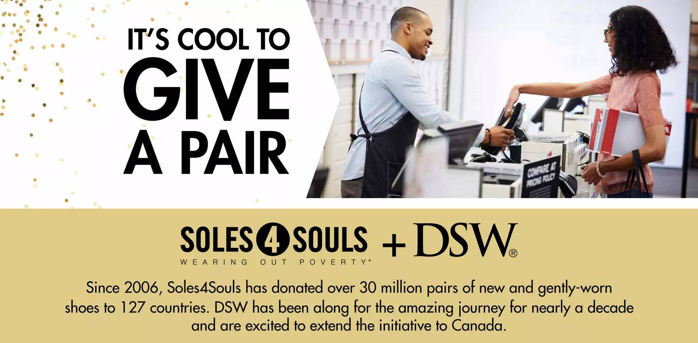 Shoe Donation Landing Page DSW Canada