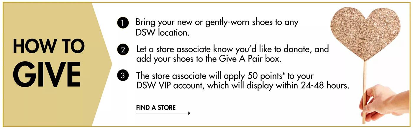 Dsw clearance donate shoes